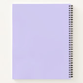 Lavendel-Schwarz-Weiß-Monogramm-Rezeptbuch Notizblock (Rückseite)