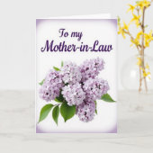 Lavendel Schwiegermutter Karte (Gelbe Blume)