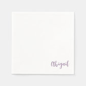 Lavendel Script Name Personalisiert Dusche Serviette (Vorderseite)