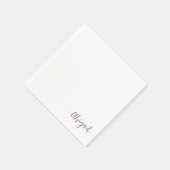 Lavendel Script Name Personalisiert Dusche Serviette (Ecke)