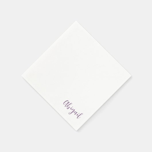 Lavendel Script Name Personalisiert Dusche Serviette (Ecke)