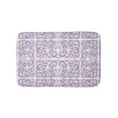 Lavendel-Scrollwork-Muster Badematte (Vorderseite)