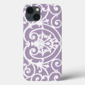 Lavendel Scrollwork Muster Case-Mate iPhone Fall Hülle (Rückseite)