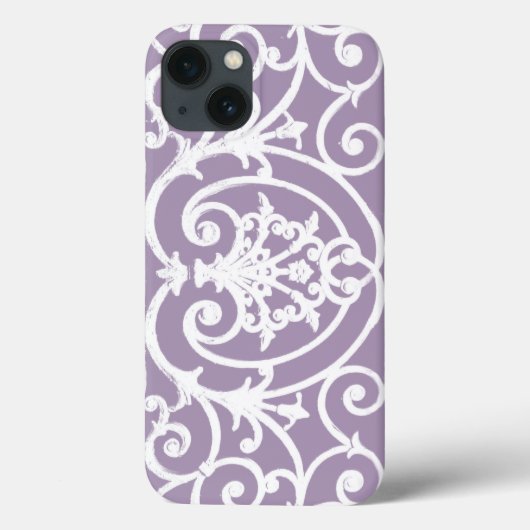 Lavendel Scrollwork Muster Case-Mate iPhone Fall Hülle (Rückseite)