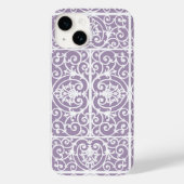 Lavendel-Scrollwork-Muster Case-Mate iPhone Hülle (Rückseite)
