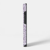 Lavendel-Scrollwork-Muster iPhone Hülle (Linke Seite)
