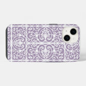 Lavendel-Scrollwork-Muster iPhone Hülle (Rückseite (Horizontal))