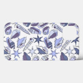 Lavendel Seashells Case-Mate iPhone Hülle (Rückseite (Horizontal))