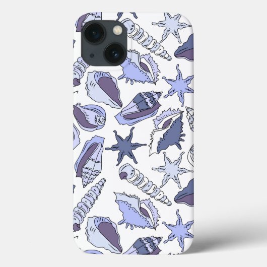 Lavendel Seashells Case-Mate iPhone Hülle (Rückseite)