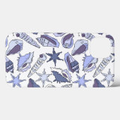 Lavendel Seashells Case-Mate iPhone Hülle (Rückseite (Horizontal))