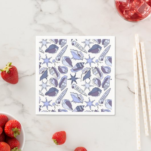 Lavendel Seashells Serviette (Beispiel)