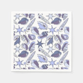 Lavendel Seashells Serviette (Vorderseite)