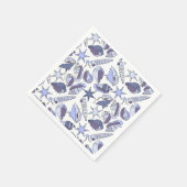 Lavendel Seashells Serviette (Ecke)