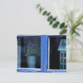 Lavendel Shabby Chic Hütte Postkarte (Stehend Vorderseite)