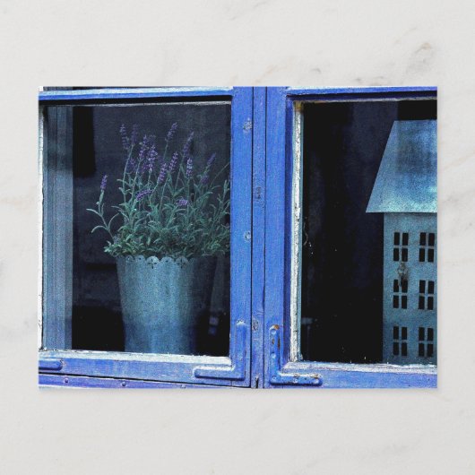 Lavendel Shabby Chic Hütte Postkarte (Vorderseite)