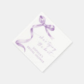 Lavendel Sie bindet das Brautparty des Knotens Serviette (Ecke)