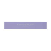 Lavendel Silber Basic Hochzeit von Monogramm Einladungsbanderole (Flach)