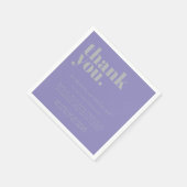 Lavendel Silber Danke Minimalistischer Dekor Hochz Serviette (Ecke)