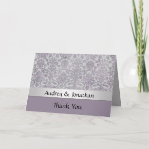 Lavendel Silber Grunge-Look Damast Danke