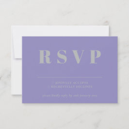 Lavendel Silber RSVP Hochzeitsantwort Karte