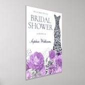 Lavendel & Silver Brautparty Grosses Willkommensze Foliendrucke (Ablage )