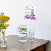 Lavendel & Silver Foil Brautparty Begrüßungszeiche Foliendrucke (Ablage(Küche))