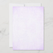 Lavendel & Silver Glitzer Hochzeitsempfang Einladung (Rückseite)
