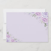 Lavendel Silver Rose Quinceanera Save the Date Ankündigung (Rückseite)