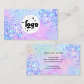 Lavendel simulierter, grobkörniger Glitzer Visitenkarte (Vorne/Hinten)