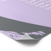 Lavendel-Sitzdiagramm Poster (Ecke)