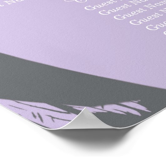 Lavendel-Sitzdiagramm Poster (Ecke)