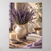 Lavendel Slow Living Wandkunst | Cottagecore Botan