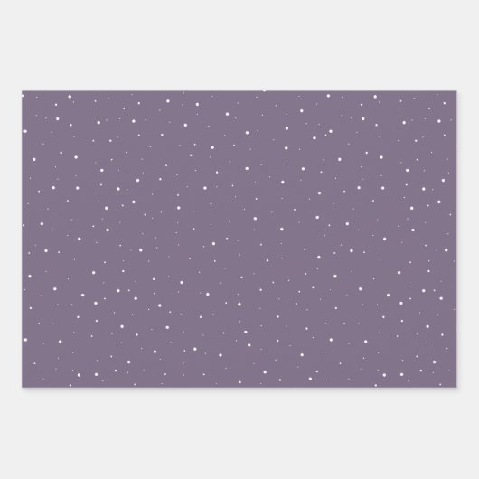 Lavendel Snowflake Schnee Winter Weihnachtsfeierta Geschenkpapier Set (Vorderseite 2)