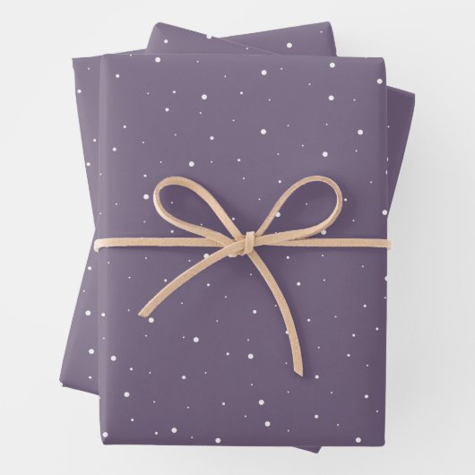 Lavendel Snowflake Schnee Winter Weihnachtsfeierta Geschenkpapier Set (Beispiel)