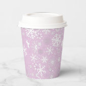 Lavendel Snowflake ZWEI Paper Cup Pappbecher (Links)