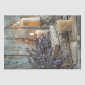 Lavendel Soap Book and Candles Wellness-Center Dec Seidenpapier