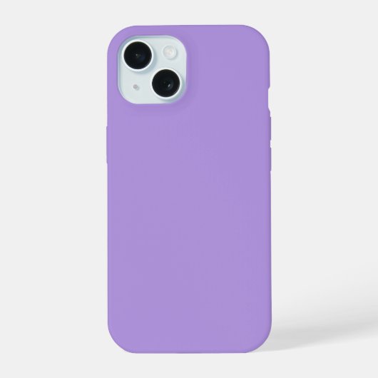 Lavendel, solide Farbe iPhone 15 Hülle (Rückseite)