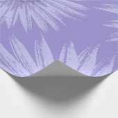 Lavendel Sonnenblumen auf Lila Geschenkpapier (Ecke)