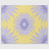 Lavendel Sonnenblumen auf Limon Geschenkpapier (Flach)