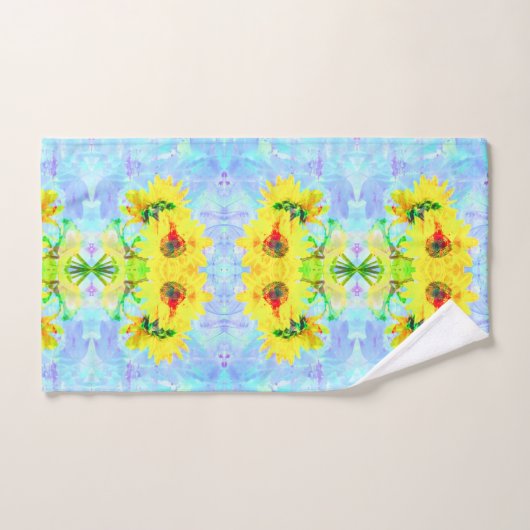 Lavendel Sonnenblumen Badehandtuch Set (Handtuch)