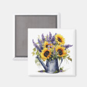 Lavendel & Sonnenblumen Magnet (Vorderseite/Rückseite)