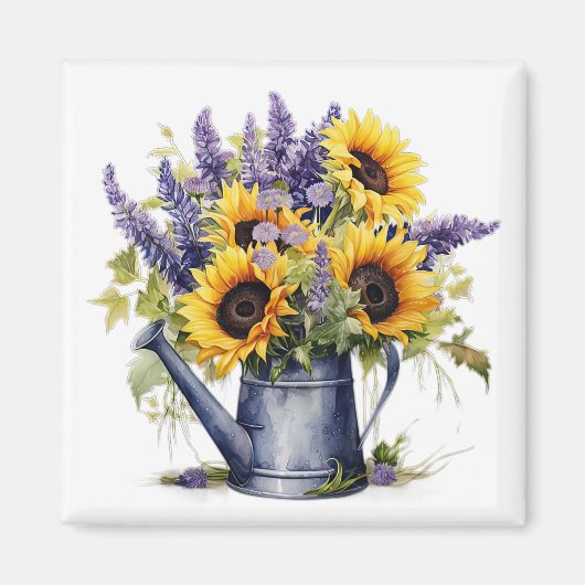 Lavendel & Sonnenblumen Magnet (Vorne)