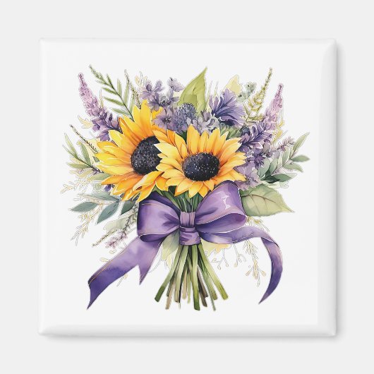 Lavendel & Sonnenblumen Magnet (Vorne)