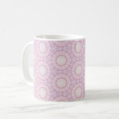 Lavendel-Sonnenstrahl-Geometrie Kaffeetasse (Vorderseite Links)