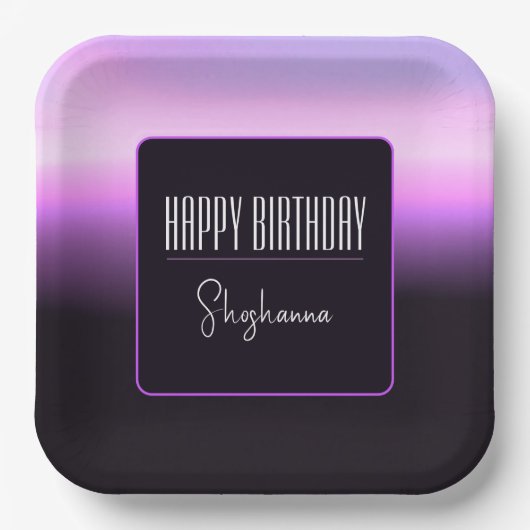 Lavendel-Sonnenuntergang Pappteller (Vorderseite)