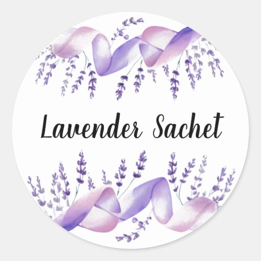 Lavendel Sprigs Lavender Sachet Aufkleber (Vorderseite)