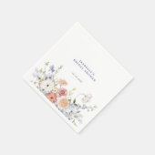 Lavendel Spring Floral Brautparty Serviette (Ecke)