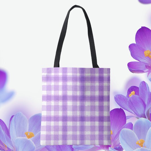 Lavendel Spring Kariert Tasche