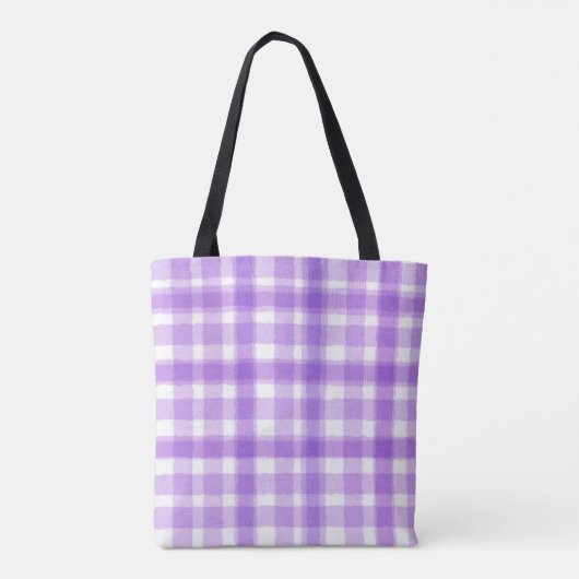 Lavendel Spring Kariert Tasche (Rückseite)