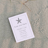 Lavendel-Starfish-Monogramm-Foto Save The Date